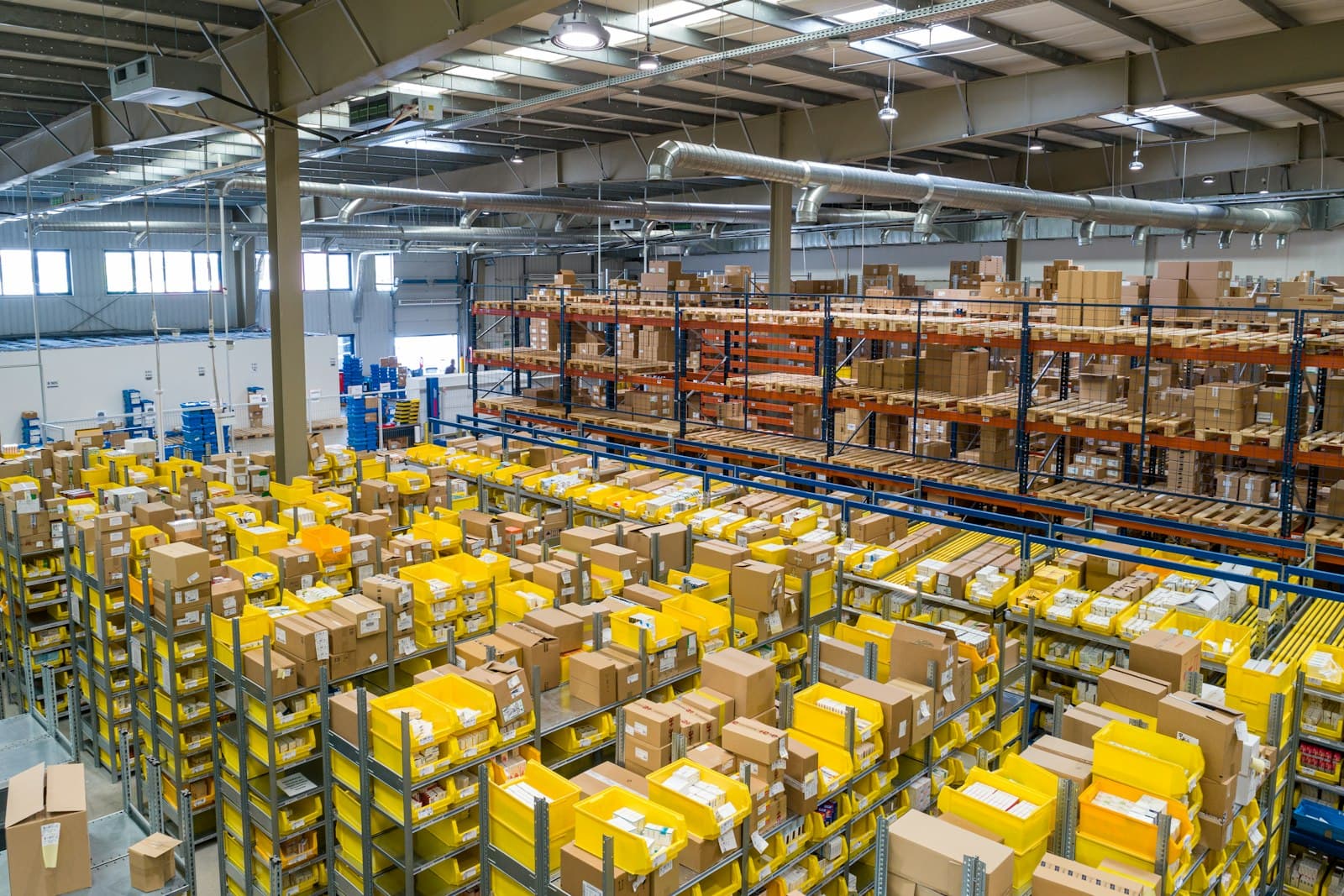 Warehouse team preparing outbound parcels