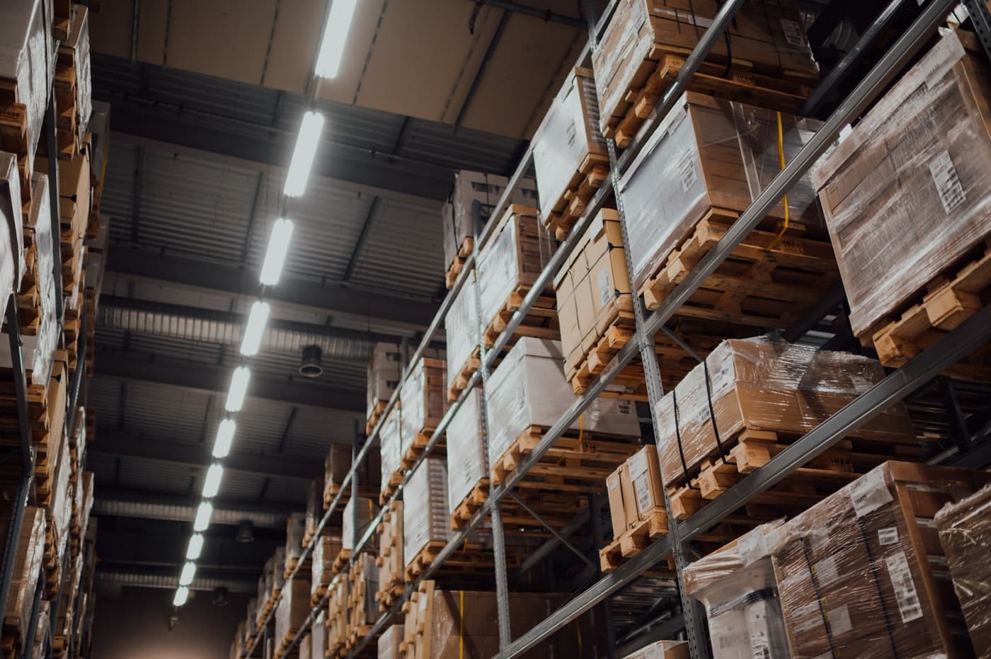 Fulfillment warehouse aisle